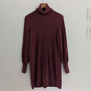 Aritzia Wilfred Merino Blend Rebecca Dress Wine Size Small